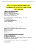 WGU C175&sol;D426 DATA MANAGEMENT  FOUNDATIONS &ndash; COMPLETE STUDY GUIDE  &lpar;2025 EDITION&rpar; 