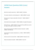 MLPAO Exam Questions With Correct Answers&period;