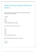 MLPAO Mock Exam Questions With Correct Answers