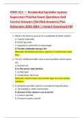 FDNY S11 &mdash; Residential Sprinkler System  Supervisor Practice Exam Questions And  Correct Answers &lpar;Verified Answers&rpar; Plus  Rationales 2026 Q&A &vert; Instant Download Pdf