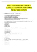 MPOETC CRIMINAL LAW EXAM &num;2 &ndash;  COMPLETE STUDY GUIDE & REFERENCE  REVIEW &lpar;2025 EDITION&rpar; 