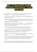ASA 114 Exam With Verified  Questions and Answers &vert; Latest  2025-2026 