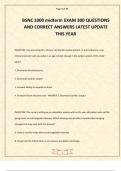 BSNC 1000 FINAL EXAM COMPLETE NEWEST 400 QUESTIONS AND VERIFIED SOLUTIONS LATEST UPDATE THIS YEAR