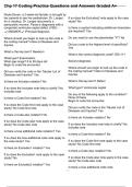 Chp 17 Coding Practice Questions and Answers Graded A&plus;