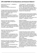 CPC CHAPTER 15 Test Questions and Answers Rated A