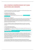 HESI COMPASS COMPREHENSIVE EXIT EXAM QUESTIONS AND ANSWERS  