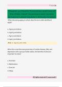 Chapter 32 Health Promotion and Care of  the Older Adult Questions and Correct  Answers&sol; Latest Update &sol; Already Graded
