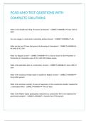 PCAB-AMO TEST QUESTIONS WITH COMPLETE SOLUTIONS
