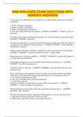 NAB NHA &sol; CORE Exam &ndash; Complete Collection of Verified Practice Questions with Correct Answers