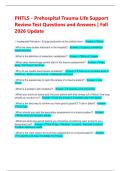 PHTLS - Prehospital Trauma Life Support Review Test Questions and Answers &vert; Fall 2026 Update