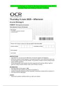 OCR A Level Biology A- H420&sol;01 Biological processes- June 2025 Question Paper and Making Scheme Combined