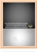 PA STATE NHA PRACTICE EXAM WRITTEN QUESTIONS WITH VERIFIED ANSWERS &lpar;A GRADE&rpar;