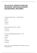PNR 116 TEST &num;2- THERAPEUTIC NURSE CARE RELATIONSHIP &vert; QUESTIONS AND ANSWERS &vert; 2025&sol;2026 UPDATE &vert; 100&percnt; CORRECT