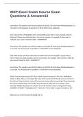 WSP-Excel Crash Course Exam Questions & Answers