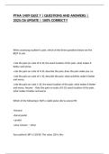 PTHA 1409 QUIZ 7 &vert; QUESTIONS AND ANSWERS &vert; 2025&sol;26 UPDATE &vert; 100&percnt; CORRECT&excl;&excl;