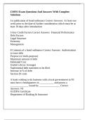 CMFO Exam Questions And Answers With Complete Solutions