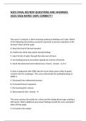 N201 FINAL REVIEW QUESTIONS AND ANSWERS 2025&sol;2026 RATED 100&percnt; CORRECT&excl;&excl;