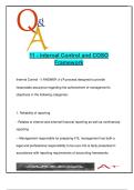 Internal Control & COSO Framework &ndash; 63 Q&A &vert; ACCT 4310 &vert; Risk&comma; SOX&comma; IT Controls
