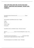 ANSC 4395 FINAL EXAM &lpar;DR&period; STUTTS&rpar; 2025&sol;2026 UPDATE &vert; QUESTIONS AND ANSWERS &vert; SOLVED 100&percnt; CORRECT&excl;&excl;