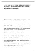 ANSC 4395-ANIMAL BREEDING & GENETICS TEST 1 &vert; QUESTIONS AND ANSWERS &vert; 2025&sol;2026 UPDATE &vert; WITH COMPLETE SOLUTION&excl;&excl;