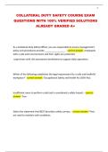 COLLATERAL DUTY SAFETY COURSE EXAM QUESTIONS WITH 100&percnt; VERIFIED SOLUTIONS ALREADY GRADED A&plus;