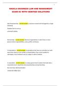 NASCLA BUSINESS LAW AND MANAGMENT EXAM SC WITH VERIFIED SOLUTIONS