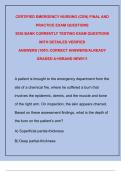 CERTIFIED EMERGENCY NURSING &lpar;CEN&rpar; FINAL AND  PRACTICE EXAM QUESTIONS  2026 BANK CURRENTLY TESTING EXAM QUESTIONS  WITH DETAILED VERIFIED  ANSWERS &lpar;100&percnt; CORRECT ANSWERS&sol;ALREADY  GRADED A&plus;&sol;BRAND NEW&excl;&excl;&excl;1