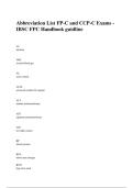  Abbreviation List for FP-C & CCP-C Exams &ndash; IBSC FPC Handbook Guideline