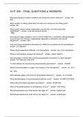 AVIT 309 &ndash; FINAL QUESTIONS & ANSWERS