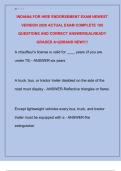 INDIANA FOR HIRE ENDORSEMENT EXAM NEWEST  VERSION 2026 ACTUAL EXAM COMPLETE 100  QUESTIONS AND CORRECT ANSWERS&vert;ALREADY  GRADED A&plus;&vert;&vert;BRAND NEW&excl;&excl;&excl;&excl;