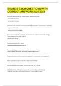 BOARDS EXAM QUESTIONS WITH CORRECT ANSWERS 2025&sol;2026
