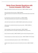 Boiler Exam Sample Questions with  Correct Answers 100&percnt; Pass