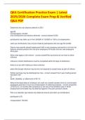 QKA Certification Practice Exam &vert; Latest  2025&sol;2026 Complete Exam Prep & Verified  Q&A PDF
