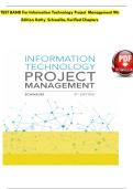 TEST BANK For&comma; Information Technology Project Management  9th Edition Kathy Schwalbe