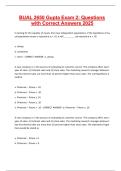 BUAL 2650 Gupta Exam 2&colon; Questions with Correct Answers 2025