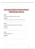  Alteryx Advanced Certification Prep Questions and Answers &vert;  Fall 2025&sol;2026 Update &vert; 100&percnt; Correct