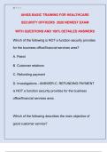 IAHSS BASIC TRAINING FOR HEALTHCARE  SECURITY OFFICERS  2026 NEWEST EXAM  WITH QUESTIONS AND 100&percnt; DETAILED ANSWERS