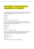 SOA EXAM 1 QUESTIONS AND ANSWERS ALL CORRECT 