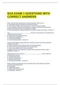 SOA EXAM 3 QUESTIONS WITH CORRECT ANSWERS 