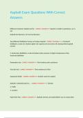 Asphalt Exam Questions With Correct Answers&period;