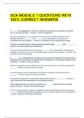 SOA MODULE 1 QUESTIONS WITH 100&percnt; CORRECT ANSWERS 