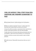 CNSL 503 MODULE 1 FINAL STUDY EXAM 2026 QUESTIONS AND ANSWERS GUARANTEED TO PASS