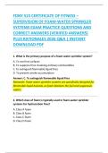 FDNY S15 CERTIFICATE OF FITNESS &ndash;  SUPERVISION OF FOAM-WATER SPRINKLER  SYSTEMS EXAM PRACTICE QUESTIONS AND  CORRECT ANSWERS &lpar;VERIFIED ANSWERS&rpar;  PLUS RATIONALES 2026 Q&A &vert; INSTANT  DOWNLOAD PDF