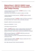 Maternal Exam 4 &colon; NUR 231&sol; NUR231 &lpar;Latest  Updated summer 2025&sol;26&rpar; &vert; Already graded 'A' -  Galen College of Nursing 