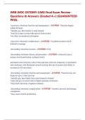 WEB WOC OSTOMY CARE Final Exam Review-  Questions & Answers &lpar;Graded A&plus;&rpar; &vert;GUARANTEED  PASS&period;