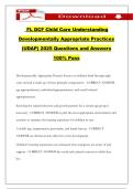 FL DCF Child Care Understanding Developmentally Appropriate Practices &lpar;UDAP&rpar; 2025 Questions and Answers 100&percnt; Pass
