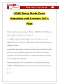 UDAP Study Guide Exam Questions and Answers 100&percnt; Pass