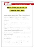 UDAP Exam Questions and Answers 100&percnt; Pass