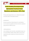 Understanding Developmentally Appropriate Practices Exam Questions and Answers 100&percnt; Pass