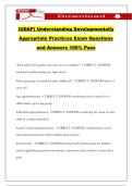 &lpar;UDAP&rpar; Understanding Developmentally Appropriate Practices Exam Questions and Answers 100&percnt; Pass